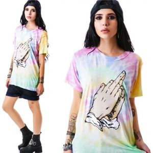 UNIF Softunif Pray Hard Tie Dye T-Shirt